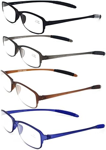 Компютърни очила за четене, блокер синя светлина (гъвкави и леки) Пластмасови четци за мъже и жени 2,50
