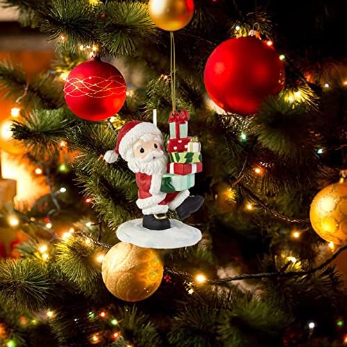 1БР Коледна Елха Дядо Коледа Забавни Герои Коледна Семейство Украса във вид на Елф Окачване Мультяшная Коледно Дърво