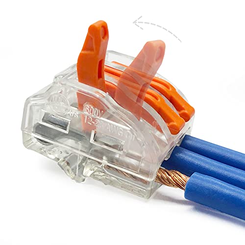 Гайки за конектор лостовите кабели Dicio, изброени UL: Конектори на Лостовите кабели, 2 Порта, 50 бр, Комплект Електрически