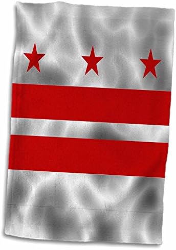 Кърпа с 3D Розов флага на щата Вашингтон, Окръг Колумбия, 15 x 22, Многоцветное