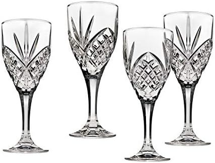 Комплект от 12 чаши за вино от дъблинския кристал Godinger 25731, прозрачни, течни унции 9