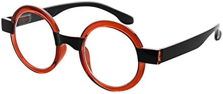 Eyekepper Кръгли очила за четене за жени, ретро очила за четене - червено +1,25