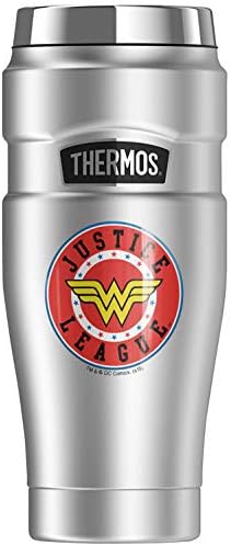 ТЕРМОС Wonder Woman С Логото на Wonder Woman Атлетик, Пътен Чаша от неръждаема стомана STAINLESS KING, с вакуумна изолация