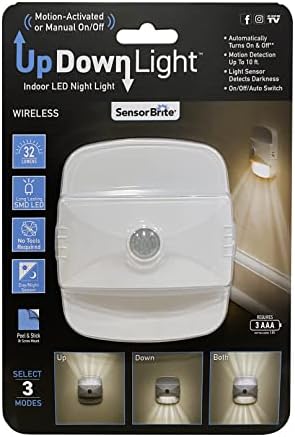 Сензор Brite Актуализирана Акумулаторна Безжична Led лампа с датчик за движение, Автоматична Акцентная Led лампа, Нощна led лампа, 2 бр. в опаковка