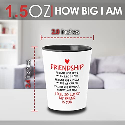 Чаша за приятелство 1,5 мл - Приятели Дават надежда, Когато - Забавен хумор Подружи Си, на Жените Си, на Мъжете, на Сестра