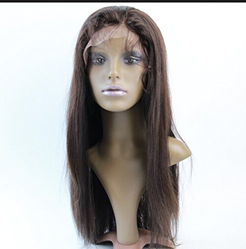 DaJun Hair 24 естествена коса, изцяло дантелен перуки, камбоджийские Вирджински косата Реми, естествени права коса, цвят на # 2-тъмно кафяво
