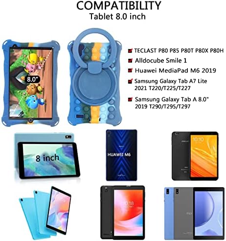 ESSTORE Универсален 8-инчов калъф за Samsung Galaxy Tab A7 Lite 8,7 2021 T220/T225/T227 и Tab A 8,0 2019 T290/T295/T297