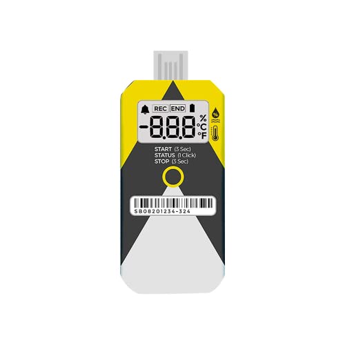 Еднократна USB-дървар температурни данни (диапазон: от-30 °C до 70 ° C / от 86 ° F до 158 ° F) за хладилни инсталации, фармацията, складове, хранително-вкусовата промишленост и
