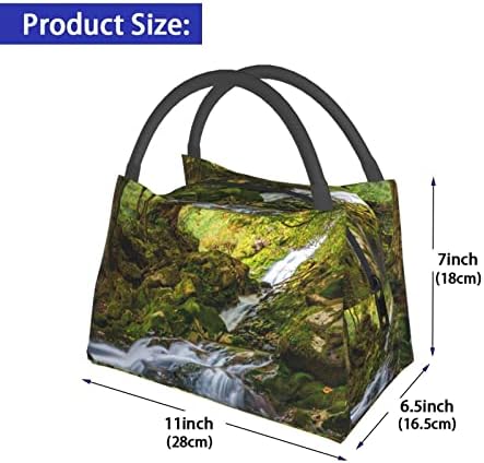 Чанта за обяд с принтом Водопад Эвалин сред гора - Обяд-бокс Преносими богат на функции термоизоляционная чанта, подходяща