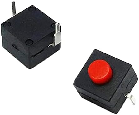30шт Малък самостоятелно блокиране на Преминаването 8 * 8 * 8.4 мм 2-Пинов Бутон Превключвател Power Key 0.1 A 30 vdc Цена - (Цвят червен)
