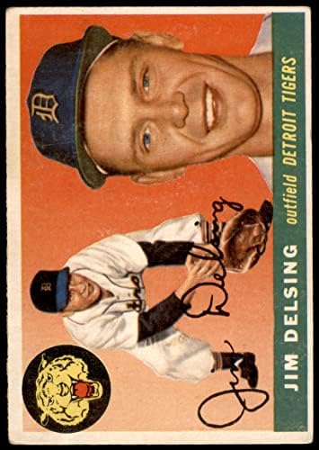 1955 Topps 192 Джим Делсинг Детройт Тайгърс (бейзболна картичка) ДОБРИ тигри