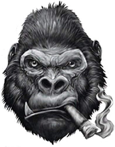 Vinyl Стикер Gorilla Smoking Cigar Decal (2 опаковки) - 3.5 инча, за кола, камион, suv, Ван, прозорци, Броня, за стена,