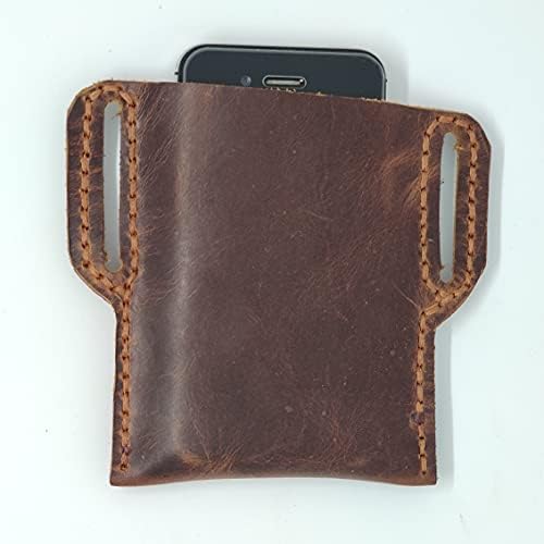 Чанта-кобур от естествена кожа за Oppo A73, Калъф за вашия телефон ръчна изработка от естествена кожа, Изработен по поръчка Кожен Калъф-чанта за носене със странична ли