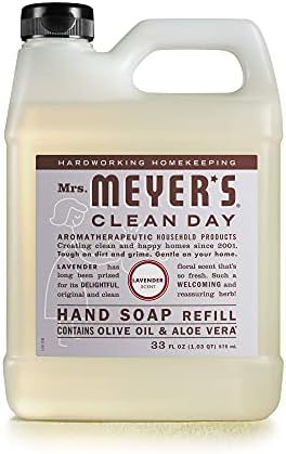 Сапун за ръце Mrs. Meyer's с добавяне на етерични масла, Биоразлагаемая формула, Лавандула, 33 течни унции