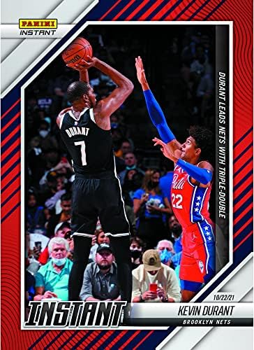 Спортни сувенири Kevin Durant Brooklyn Nets Fanatics Ексклузивната Търговска картичка Parallel Панини Instant Triple-Double Single - Ограничено издание от 99 баскетболни картички, без подпис