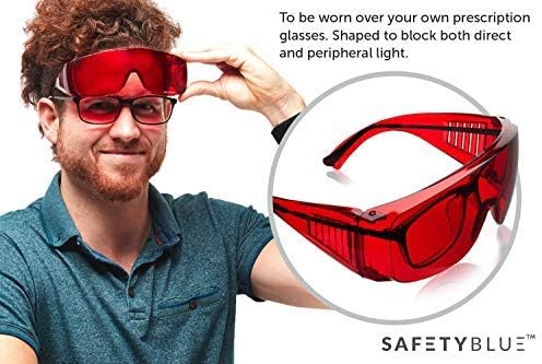 Очила Sleep Savior ® Fitover - Анти-Сини и зелени Блокер очила | Подобряване на нощния сън и намаляват напрежението в очите и безсъние