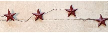 Бордовая Звездна Венец 60 Изкуствена Венец Звезда на Полицата рафтове, Арки, маса и Коридор Червена и Бордовая