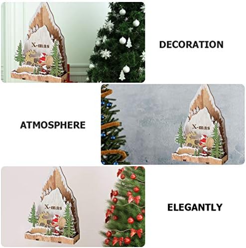 ИНДИВИДУАЛЕН Декор на Камината Коледно Дърво за Украса Коледна Украса на Работния Плот с Атмосфера Леки Коледна Украса
