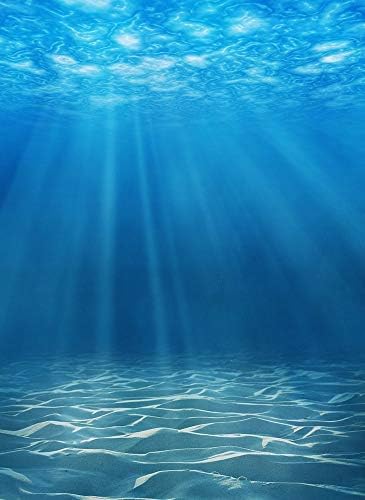 Laeacco 3x5ft Тънък Винил Фон За Снимки Студиен Подпори Дълбок Подводен на Фона на Синия Океан