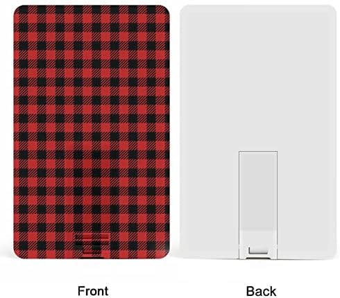 Buffalo Plaid Червени Карирани USB Флаш Дизайн на Кредитна Карта, USB Флаш Устройство Персонализиран Ключ Memory Stick