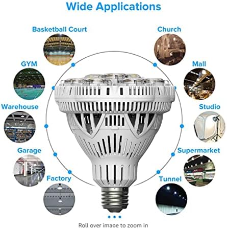Led лампа SANSI с мощност 300 W, Ярка Led лампа 5500 Лумена, Led лампи, BR30, Led лампа дневна светлина 5000 До, Има