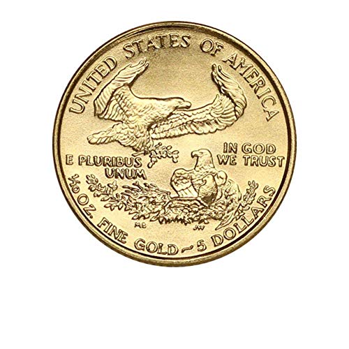 1986 - до Момента (Случаен година) Монета American Gold Eagle тегло 1/10 унция, Брилянт, не циркулационни в кутия Монетния