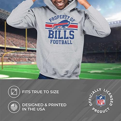 NFL Adult Property of Hoody с качулка, Командване Дрехи, мек вълнен плат Пуловер с качулка за мъже и Жени
