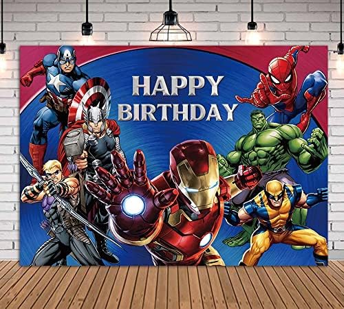 Cartoony Супергерой на Тема Снимки на Фона на Отмъстителите фонове Marvel Банер за Парти по случай рождения Ден на Супер Градските Момчета Детски Фон За Снимки на Партито