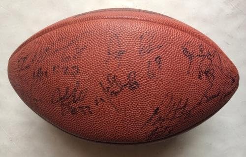 Ню Йорк Джетс подписа официален договор с футбол NFL 24 auto Кертиса Мартин Чребета CBM COA - Футболни топки с автографи