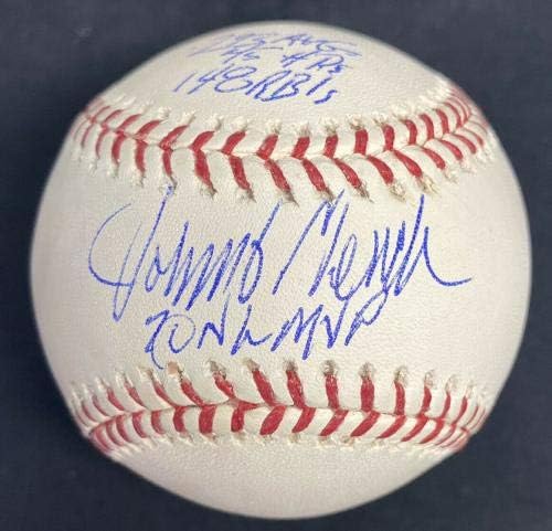 Джони Пейка MVP РОЙ Подписа Статистически Бейзболен набор от JSA - Бейзболни топки с автографи