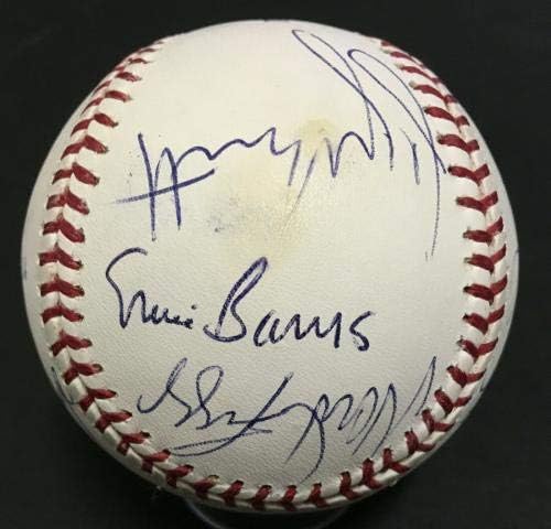 Легенди на Хофа подписаха бейзболни Топки 2008 Yankee Stadium 15 auto Гари Картър МЕЙДЖЪР лийг бейзбол Холо COA - Бейзболни