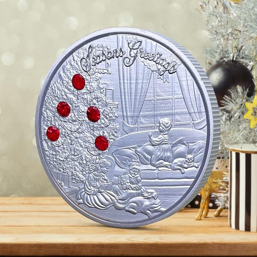 Европейските и Американски Коледа, Коледна Възпоменателна Сребърна Монета, Медал в навечерието на Коледа, Брилянт Монета
