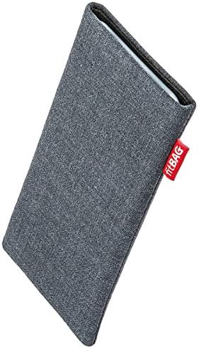 Калъф fitBAG Jive Сив цвят, Изработена по поръчка на Xiaomi Redmi Note 10 Pro | Произведено в Германия | Калъф от фина