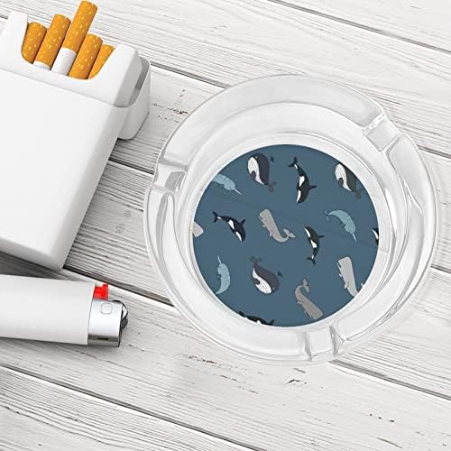 Морски Живот Животни Драскат Стъклени Пепелници за Цигари и за Пури, Пепелник Кръгъл Калъф за употреба за Украса на Масата