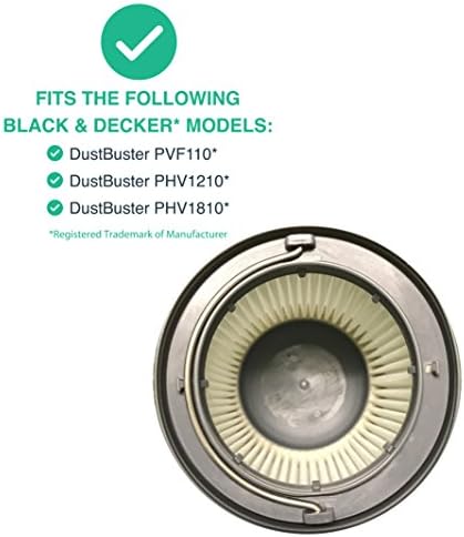 Вакуум филтри Think изключително важно, съвместими с пылесосами Black and Decker, Миещи се и многократна употреба Филтриращи детайли VF100, VF100H - Подходящ за модели PHV1210 и PHV1810 н?