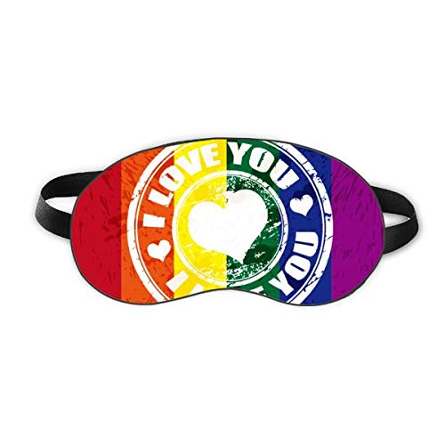 Любовта ЛГБТ Дъгата Пощенски Печат Sleep Eye Shield Мека Нощна Превръзка На очите Shadow Покритие