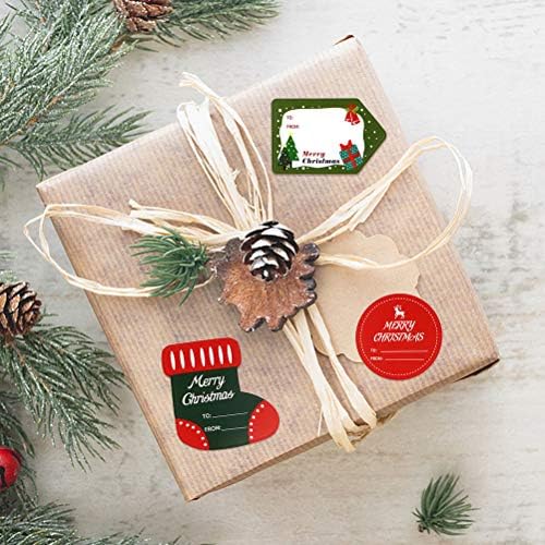 DOITOOL 15 бр. Коледни Самозалепващи Уплътнителни Етикети Подарък на Етикета на Опаковка О Етикети Коледна Украса Коледна