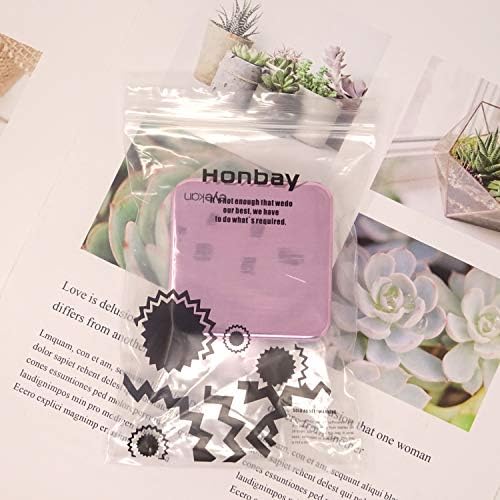 Комплект от Чанти за контактни Лещи Honbay Fashion Travel Мини Кутия за Контактни Лещи с Огледало (Розово-Червен)
