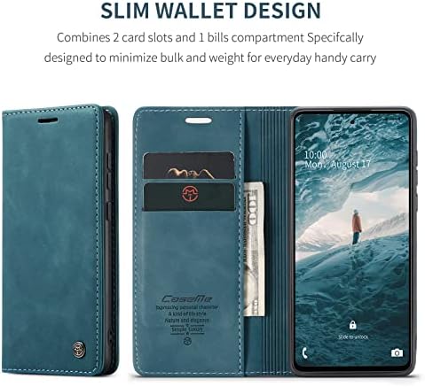 Калъф Kowauri за Samsung Galaxy в а23, Кожен Портфейл с Класически Дизайн, Панти Калъф с отделение за карти, Поставка