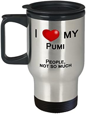 Подаръци Пуми - обичам Си Пуми, а не на Хората - Пътна чаша за кучета Пуми