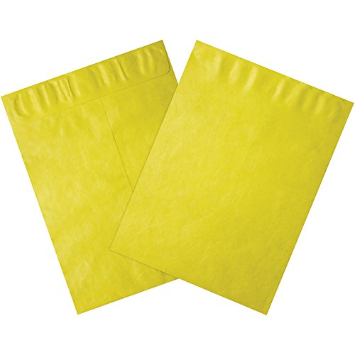 Пликове Tyvek с горната опаковка, 9 x 12, жълти (опаковка по 100 броя)