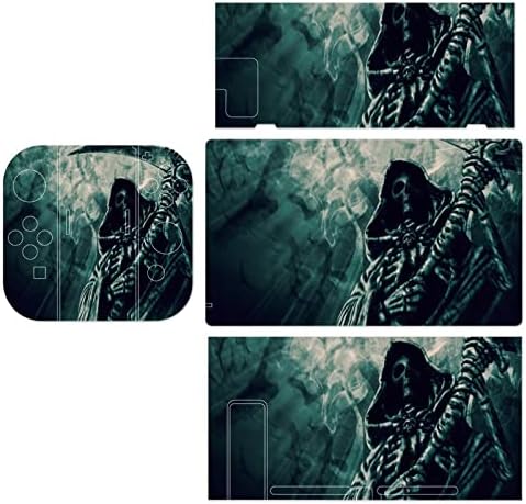 Скелетообразный Мрачен Reaper с Качулка, Симпатичен Модел, Стикер на Кожата, Пълна Опаковка, Защитен Стикер върху Кожата