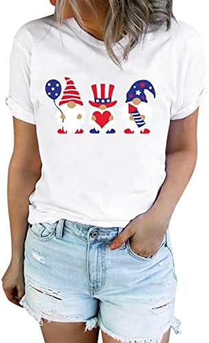 Жена Деня на Независимостта, Летни Блузи С Къс ръкав, Тениска С Джапанки, Модерен Топ, Блуза, Тениски, Дамски Хол