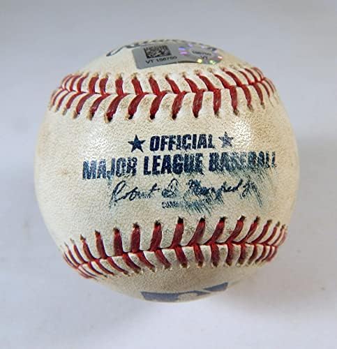 2022 Атланта Брейвз Маями Марлинз Използвани В играта Бели Бейзболни топки Джоуи Уэндл Сингъл 1 - Използваните Бейзболни