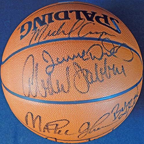 1987-88 Отбор на Шампионите от Лос Анджелис Лейкърс Подписа на Баскетболна топка NBA UDA - Баскетболни топки с автографи