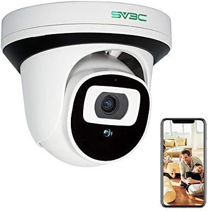 SV3C POE Куполната Камера за Сигурност POE IP Камера за помещения и на улицата 1080P с нощно виждане HD, разкриването