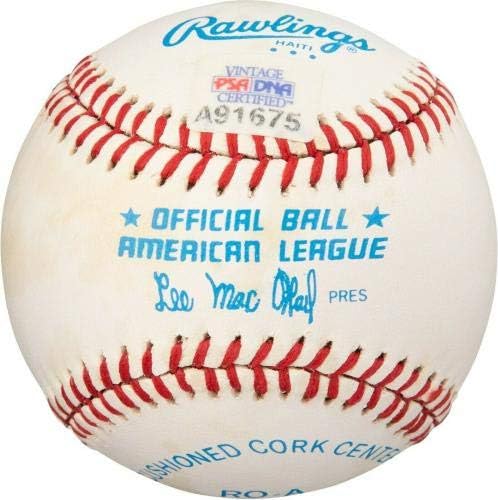 Красив Сингъл Ханк Гринберга С Автограф от Официален Представител на Американската лига бейзбол PSA DNA - Бейзболни Топки