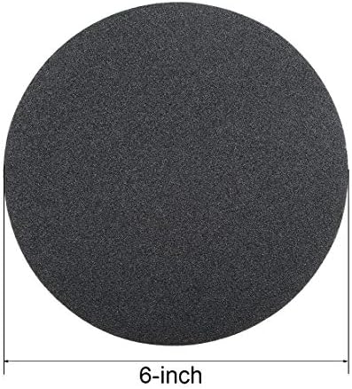 uxcell 6-Инчов диск за Шлайфане с плетене на една кука и линия на влажна / Суха силициев Карбид Шкурка 100/120/150 В асортимент, 9 бр.
