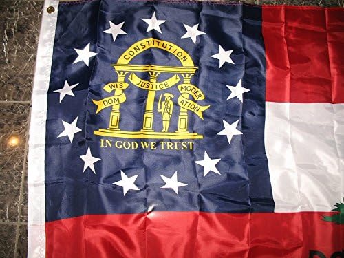 3x5 Гэдсден, Не Наступай На мен, Флаг на щата Джорджия, 3x5 Банер за чай, месингови втулки