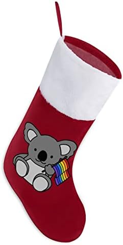 Гей Гордост Коала Коледни Окачени чорапи Чорапи за Коледно Камина Празничен Начало Декор